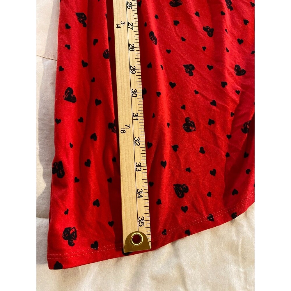 Secret Treasures Sleepwear Women's Plus Sz 2X Red Heart Print Black Lace Trim - Picture 11 of 11